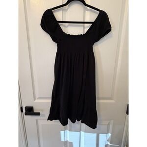 Women's Black Babydoll Dress Size M No Tags
